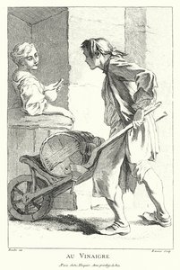 Vinägerförsäljare (gravyr) av Francois (after) Boucher