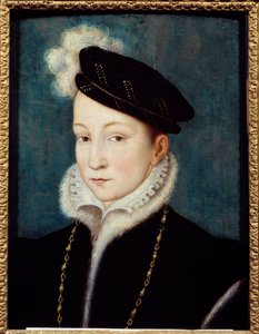 Porträtt av Francois II (1544-1560) Kung av Frankrike Målning av Francois Clouet (1515-1572) cirka 1553 Chantilly, Musee Conde
