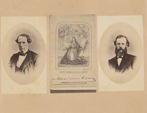 [Baron von Magnus, autograf av kejsar Maximilian av Mexiko, doktor Bosch], 1867. av Francois Aubert