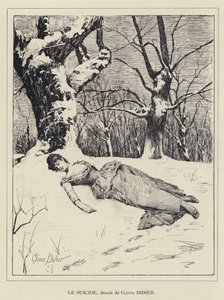 Självmord (litho) av Francois Auguste Didier Clovis