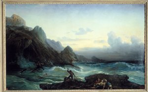 Efter stormen. Målning av Francois Pierre Barry (1813-1905)