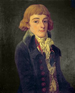 Förmodat porträtt av Louis Antoine de Saint Just (Saint-Just), konventionell (1767-1794) Målning av Francois Bonneville (aktiv omkring 1787) 1791. Dim. 0,63 X 0,53 m. Paris, Musée Carnavalet