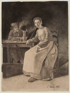 Interiör från en krog av François Bonvin