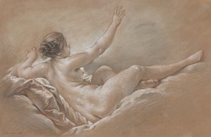 Danae får den gyllene duschen av François Boucher