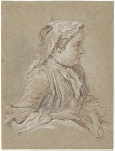 Ung kvinna med spetsmössa av François Boucher