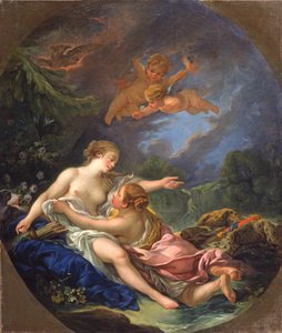 Jupiter och Callisto, cirka 1766 (olja på duk) av François Boucher