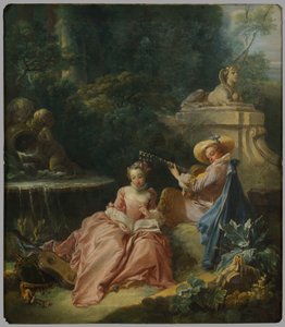 Musiklektionen av François Boucher