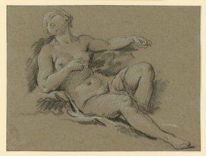 Liggande kvinnlig aktfigur av François Boucher