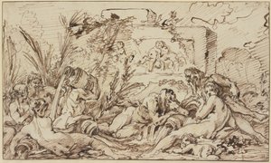 Nymfer och flodgudar av François Boucher