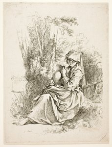 Bondekvinna med en kanna av François Boucher