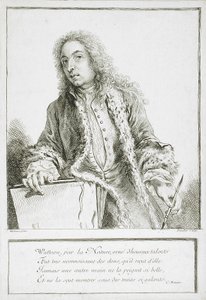 Porträtt av Antoine Watteau av François Boucher