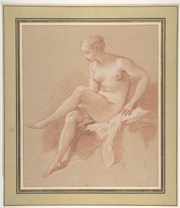 Sittande kvinnlig akt av François Boucher