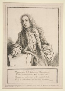 Självporträtt av Antoine Watteau av François Boucher