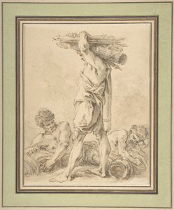 Stående man som bär fasces och vapen av François Boucher