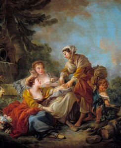 Spåkvinnan. Målning av Francois Boucher (1703-1770) 1700-talet. av François Boucher