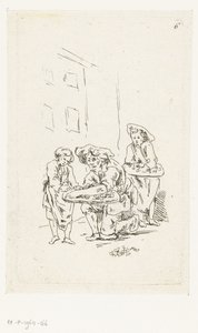 Två gatuförsäljare av François Boucher