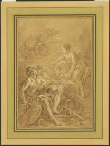 Venus beordrar Vulcan att göra vapen åt Aeneas av François Boucher