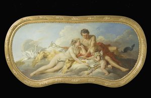 Venus och Merkurius undervisar Cupido av François Boucher