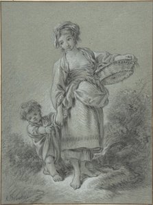 Kvinna och pojke av François Boucher