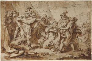 Kvinnor och soldater av François Boucher