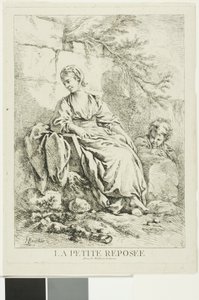 Ung kvinna som vilar av François Boucher