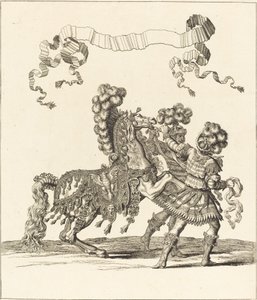 Huvudhäst och romerska hästskötare av Francois Chauveau