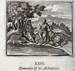 Democrite och abderitanerna. Fabler av Jean de La Fontaine (1621-95). Illustration av François Chauveau (1613-1676). Upplaga från 1728. av Francois Chauveau