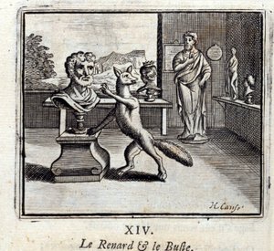 Illustration från "Fables of Jean de la Fontaine" (litho) av Francois Chauveau