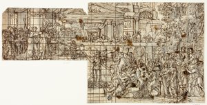 Mytologisk scen: Alexanders triumf (recto)