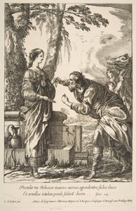 Rebecca och Eliezer. av Francois Chauveau