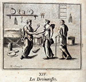 Spåmännen. Fabler av Jean de La Fontaine (1621-95). Illustration av Francois Chauveau (1613-1676). Upplaga av 1728. av Francois Chauveau
