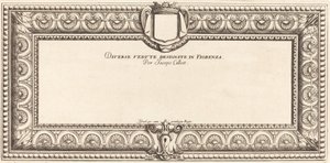 Titelsida för Callots "Various Italian Landscapes"