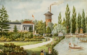 En fritidspark utanför Paris, 1846 av Francois Debret