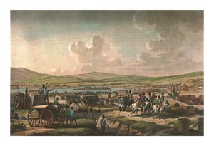Napoleon besökte belägringsverket vid Danzig ledd av marskalk Lefebvre, 9 maj 1807, c1850 av Francois Dequevauviller