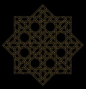Maze, 2016, (screentryck på papper) av Francois Domain