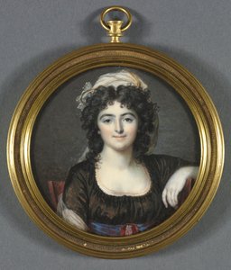 Porträtt av en kvinna i en brun klänning, 1795.