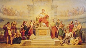 Allegori över staden Paris, studie för utsmyckning av Hotel de Ville, 1842