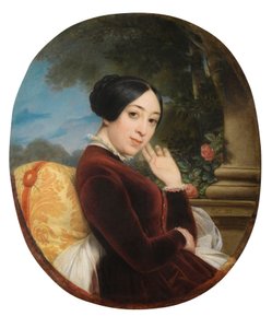 Porträtt av sångerskan och kompositören Pauline Viardot 1821-1910, 1844. av Francois Edouard Picot