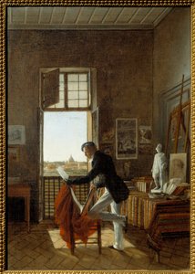 Francois Edward Picots (1786-1868) verkstad i Villa Medicis. Målning av Jean Alaux Dit The Roman (1786-1864)
