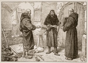 Reception of Lanfranc av Herlwin, illustration från 