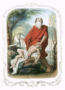 Abraham offrar Isak av Francois Feyen Perrin