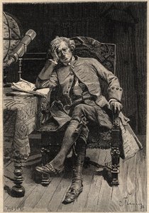 Guy Mannering - 1800-talsillustration till Walter Scotts roman "Guy Mannering or The Astrologer" (1771-1832) gravyr efter Flameng av Francois Flameng