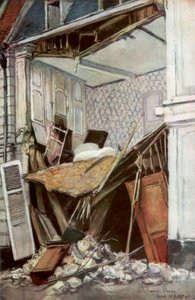 The Front of a House, Arras, Frankrike, 23 juli 1915, 1926. av Francois Flameng