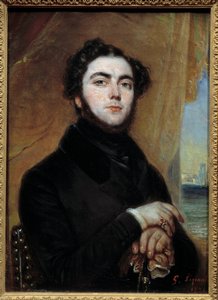 Porträtt av Eugene Sue (1804-1857) romanförfattare Målning av Francois Gabriel Lepaulle (1804-1886) 1836 Sön. 0,35x0,25 m Paris, Musee Carnavalet