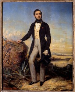 Porträtt av Ferdinand de Lesseps (1805-1894), fransk diplomat och entreprenör. Målning av Francois Gabriel Lepaulle (1804-1886)