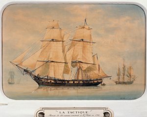 Taktisk brigg, byggd 1792, av Francois Roux (1811-1882), Frankrike