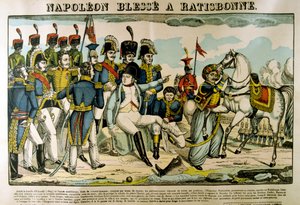 Napoleon skadad i Ratisbon, april 1809, c1835