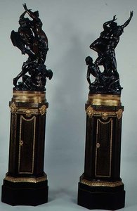 The Rape of Proserpine, baser tillskrivna Boule, ca 1693-1710 (brons) av Francois Girardon