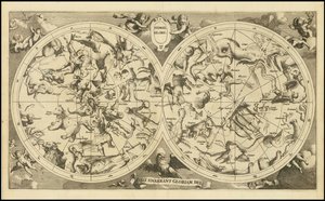 1720 års himmelskarta - Hemel Globe. Coeli Enarrant Gloriam Dei av François Halma
