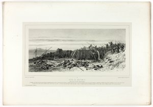 Intagandet av bastion nr 9, från Souvenirer från Italien: Expeditionen till Rom av Francois Hippolyte Lalaisse